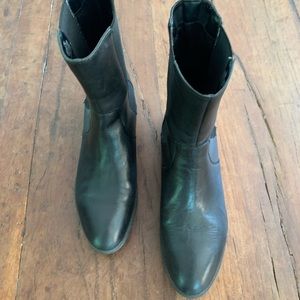 Ralph Lauren Black Mona Leather Horsebit Chelsea Boots Size 9.5